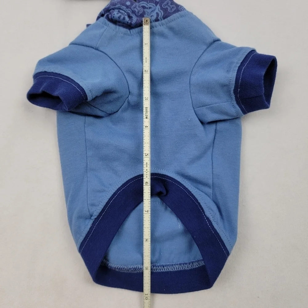 NWOT insect shield Guardian‎ Gear blue hooded paisley pocket dog shirt